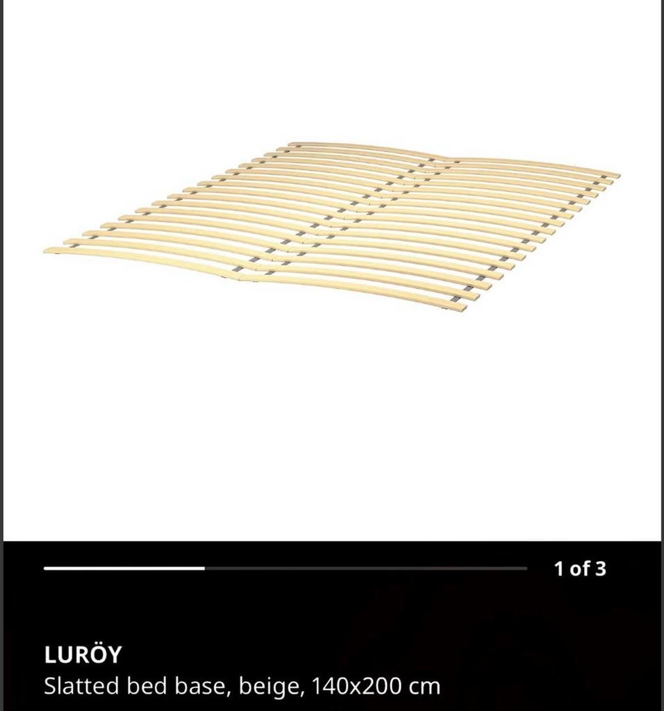 IKEA LURÖY Lattenbodem 140x200 cm, Huis en Inrichting, Slaapkamer | Matrassen en Bedbodems, Tweepersoons, Zo goed als nieuw, Bedbodem