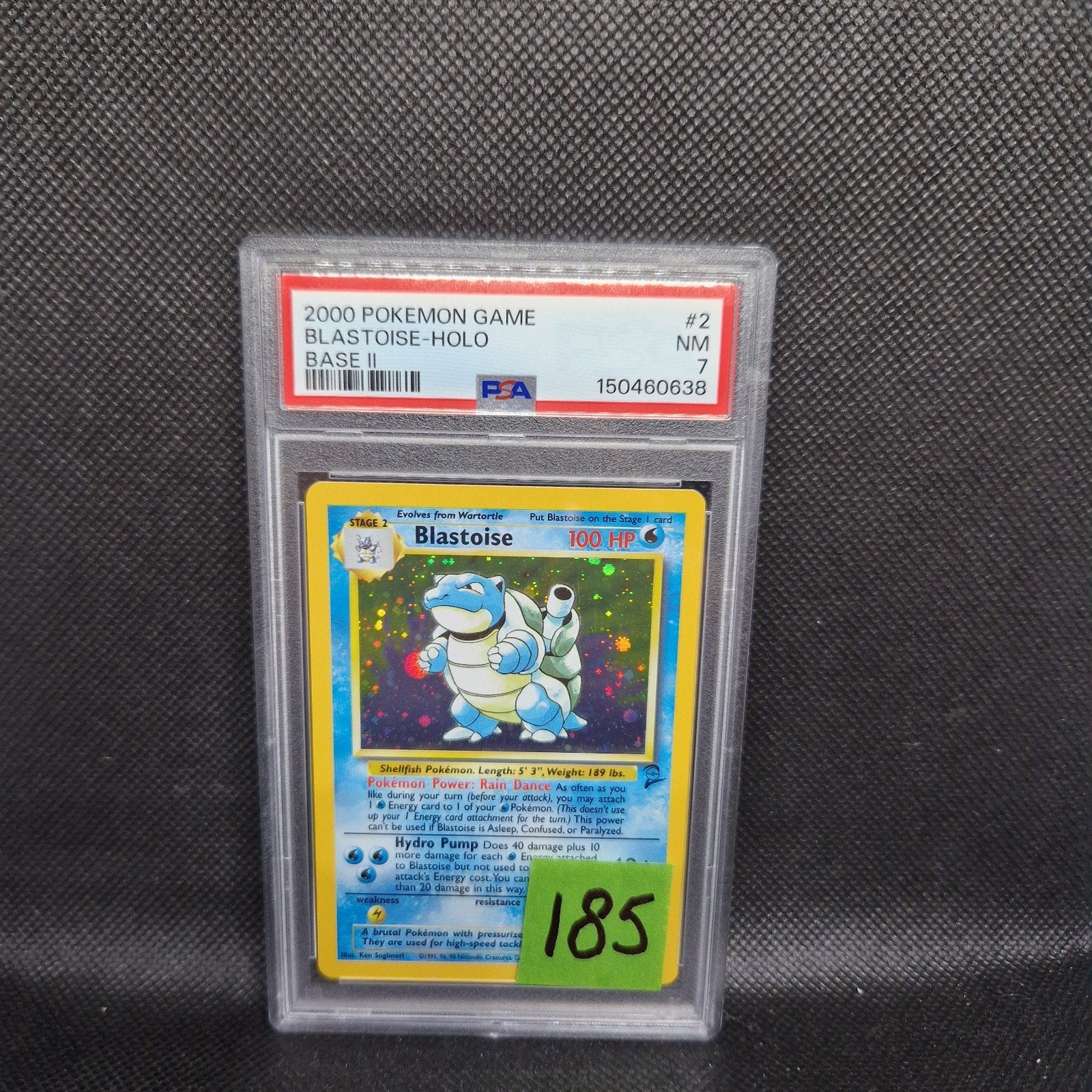 Blastoise Holo Base 2 PSA 7, Ophalen of Verzenden, Zo goed als nieuw