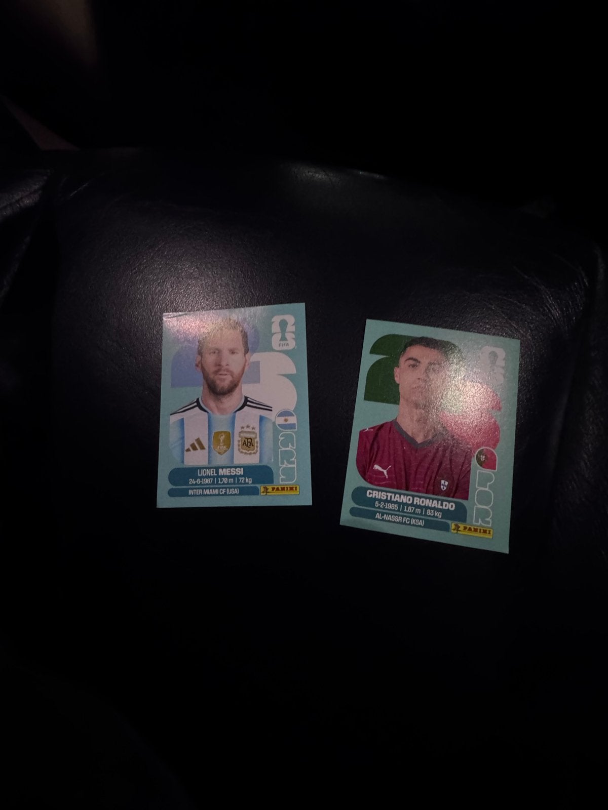 Panini Voetbalplaatjes Messi & Ronaldo, Ophalen of Verzenden, Zo goed als nieuw, Sport
