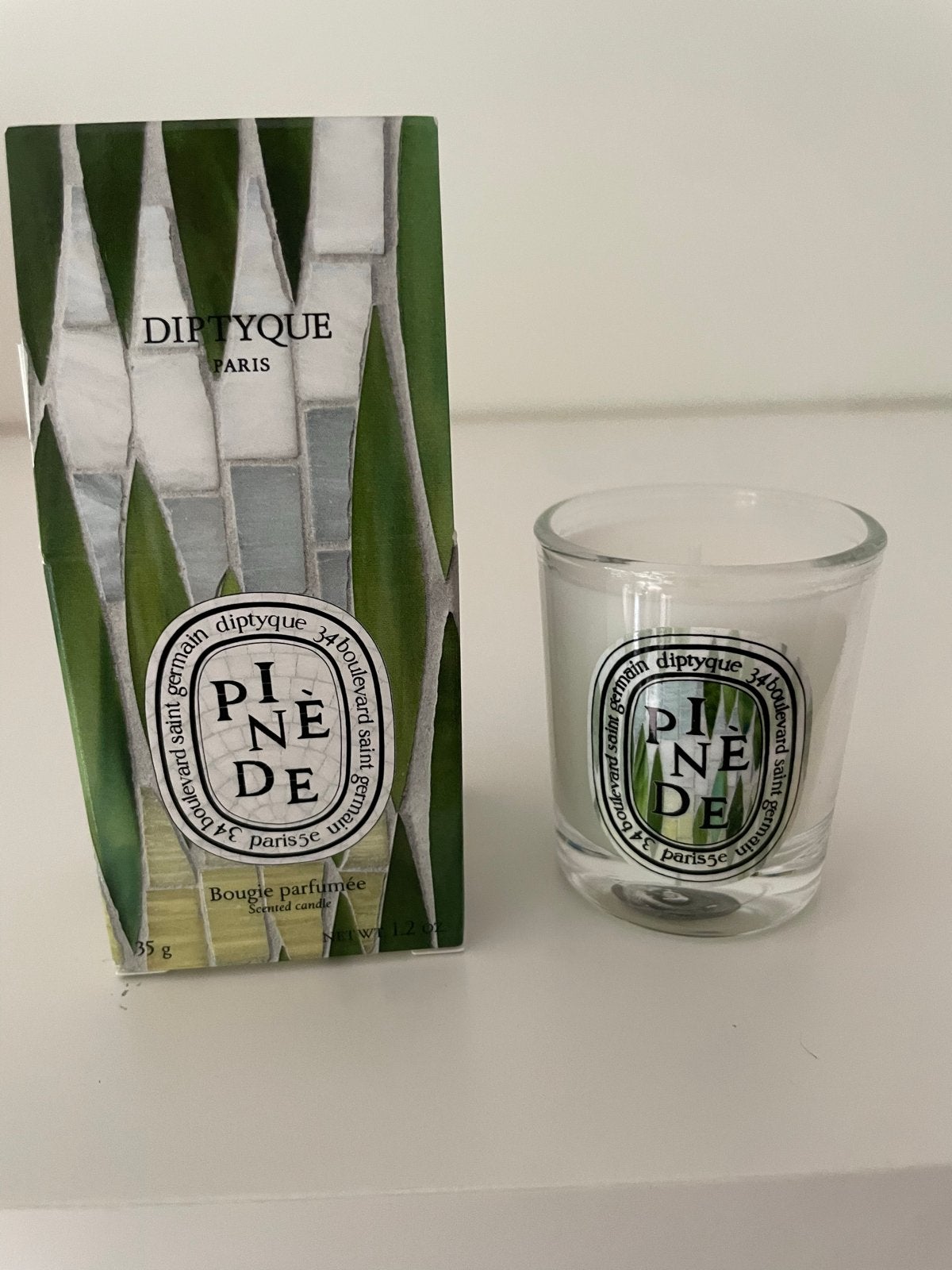 Diptyque Pinede geurkaars - 35g, Ophalen of Verzenden, Kaars, Wit, Overige merken