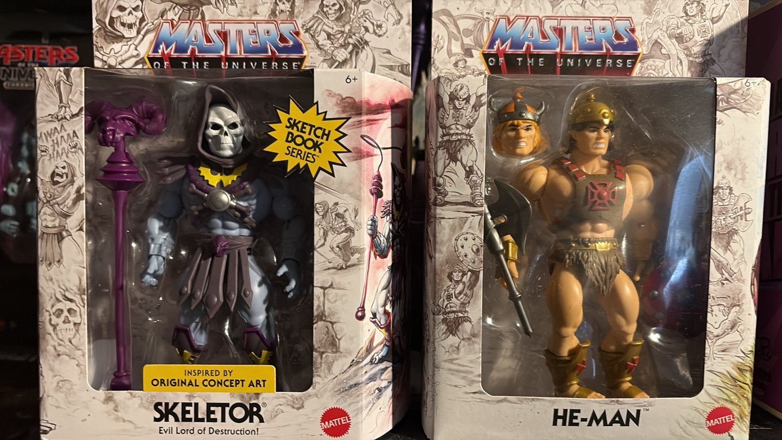 Masters of the universe sketchbook he man eb skeletor, Verzamelen, Speelkaarten, Jokers en Kwartetten, Ophalen of Verzenden, Zo goed als nieuw
