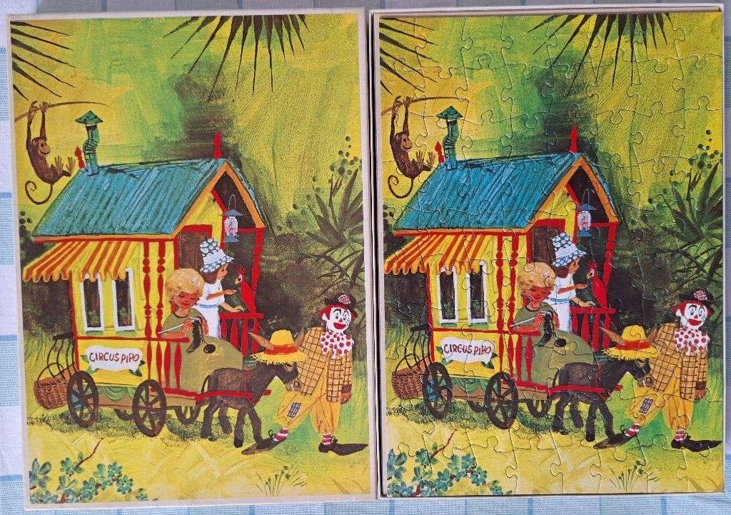 Pipo de Clown puzzels, 80 st. 34 x 24 cm, Antiek en Kunst, Ophalen of Verzenden