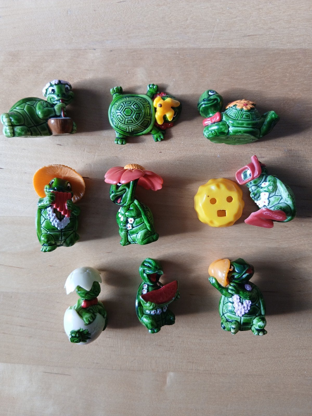 9 Schildpad Kinder Surprise Figuren, Verzamelen, Ophalen of Verzenden, Gebruikt, Hardplasticfiguren