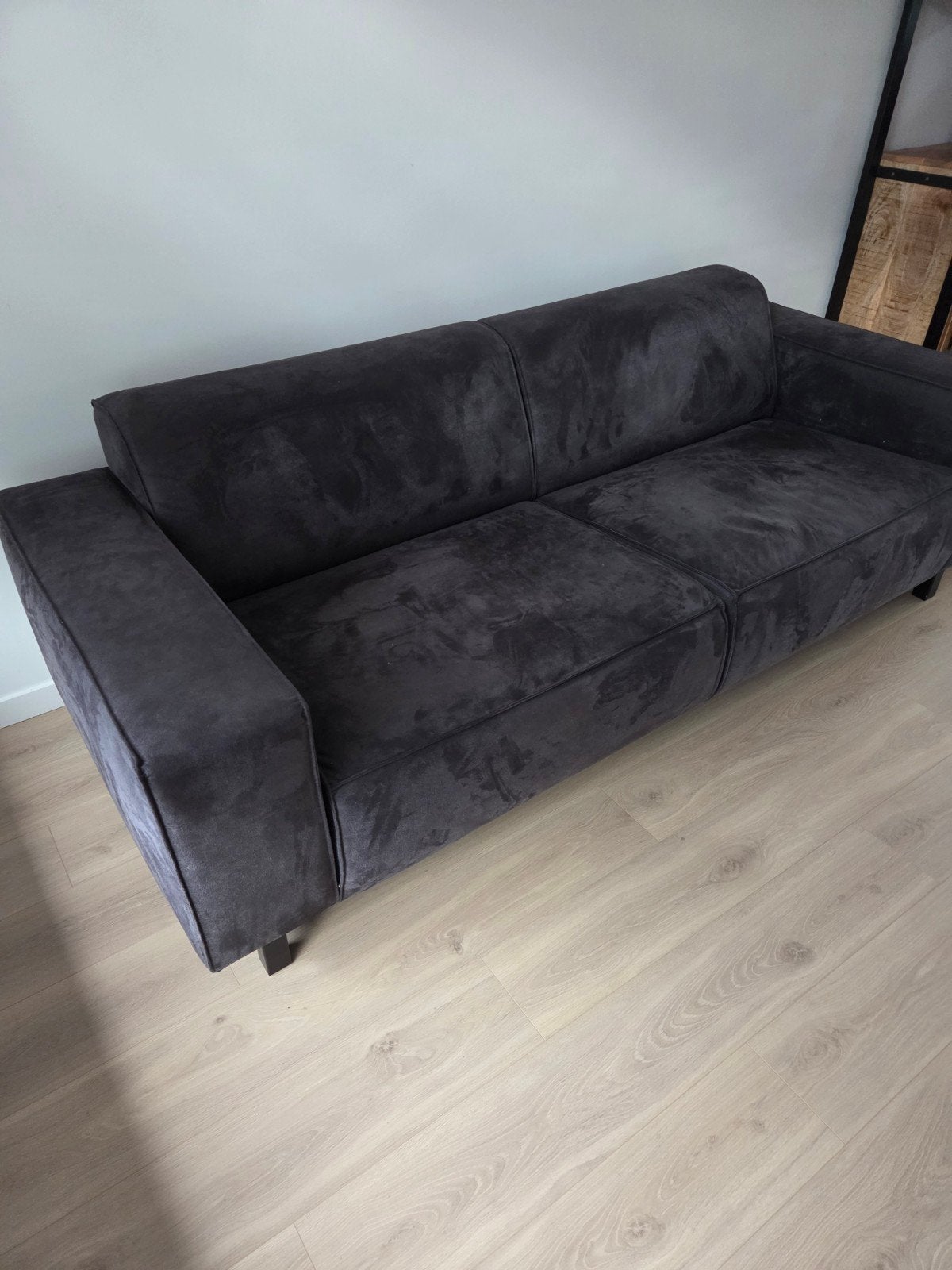 grijze bank, Huis en Inrichting, Ophalen, Gebruikt, Tweepersoons, 75 tot 100 cm