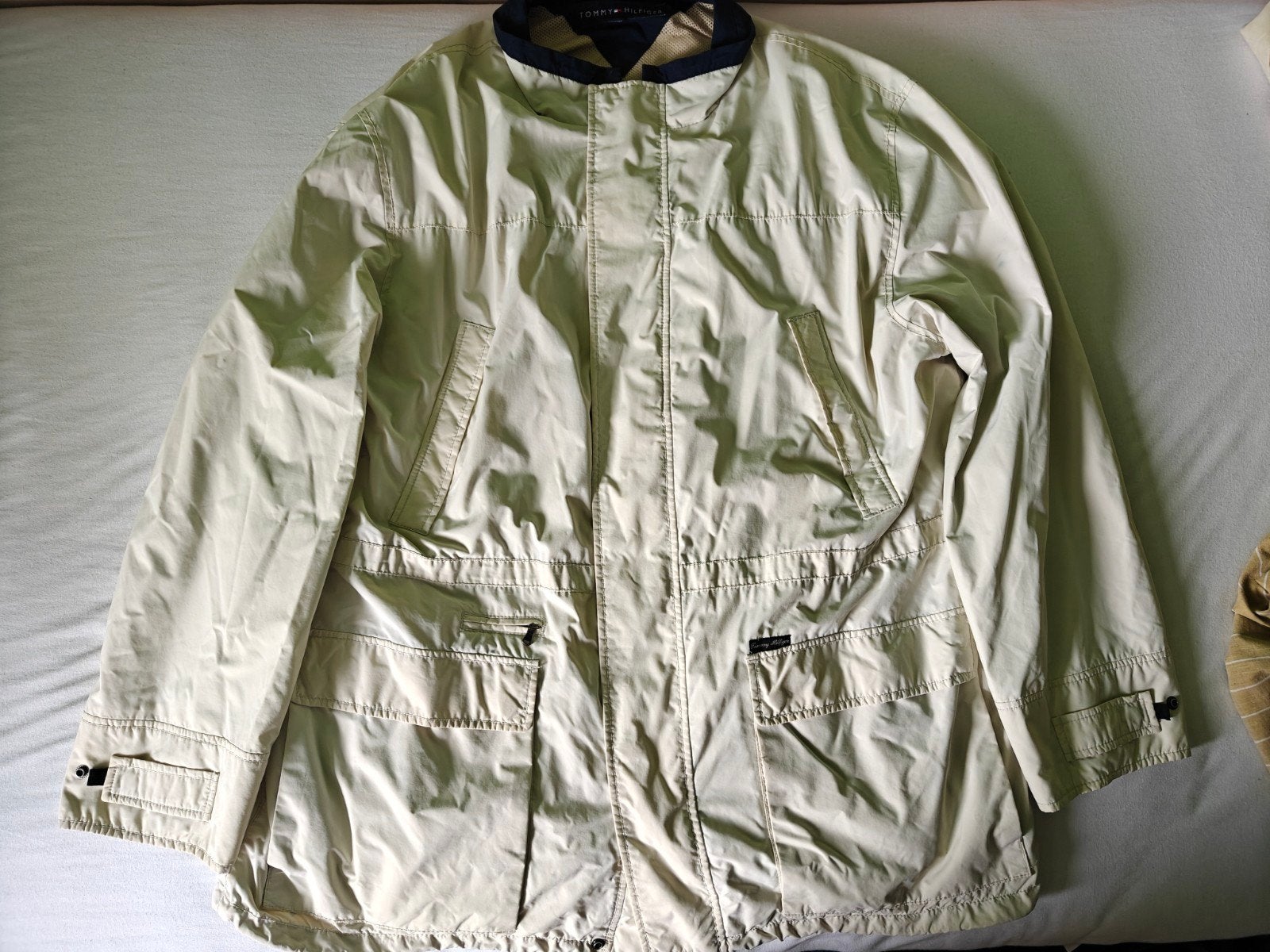 vintage Tommy Hilfiger zomerjas - Beige/Crème - Maat XXL, Beige, Tommy Hilfiger, Maat 56/58 (XL), Ophalen of Verzenden
