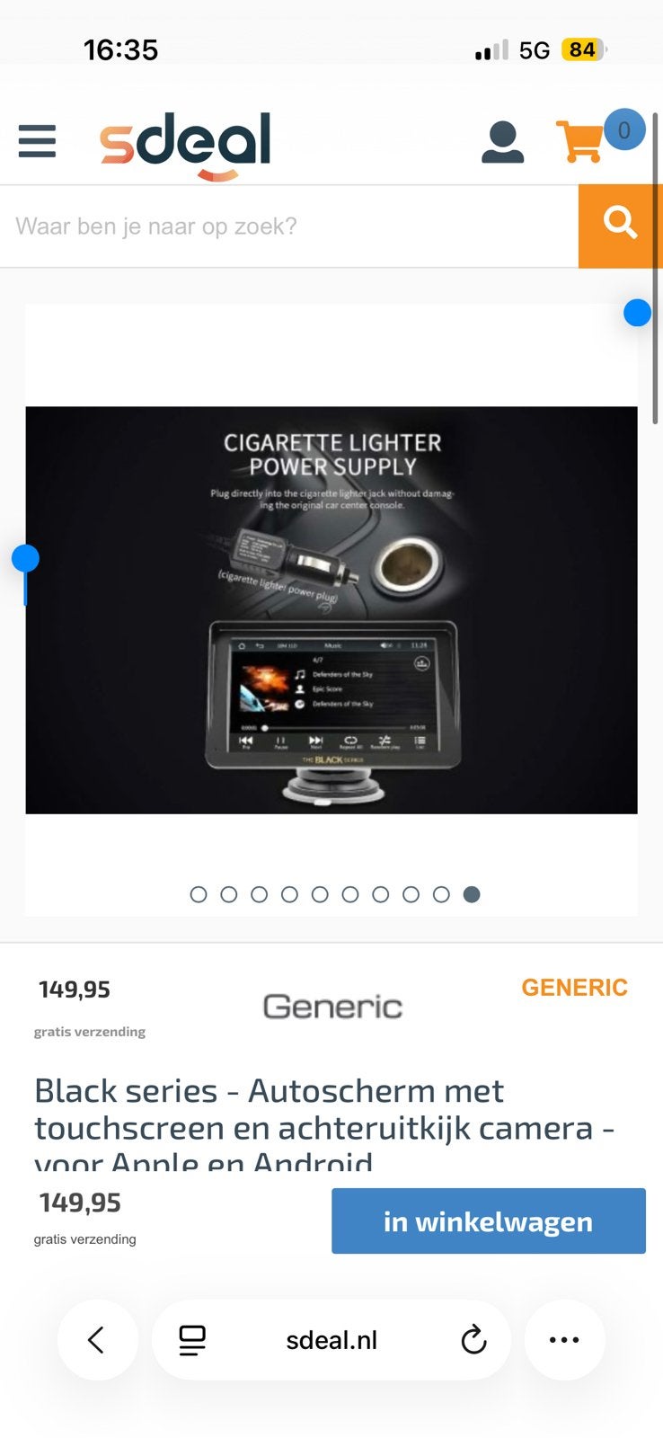 Autoscherm touchscreen achteruitkijk camera - Apple Android, Ophalen, Nieuw