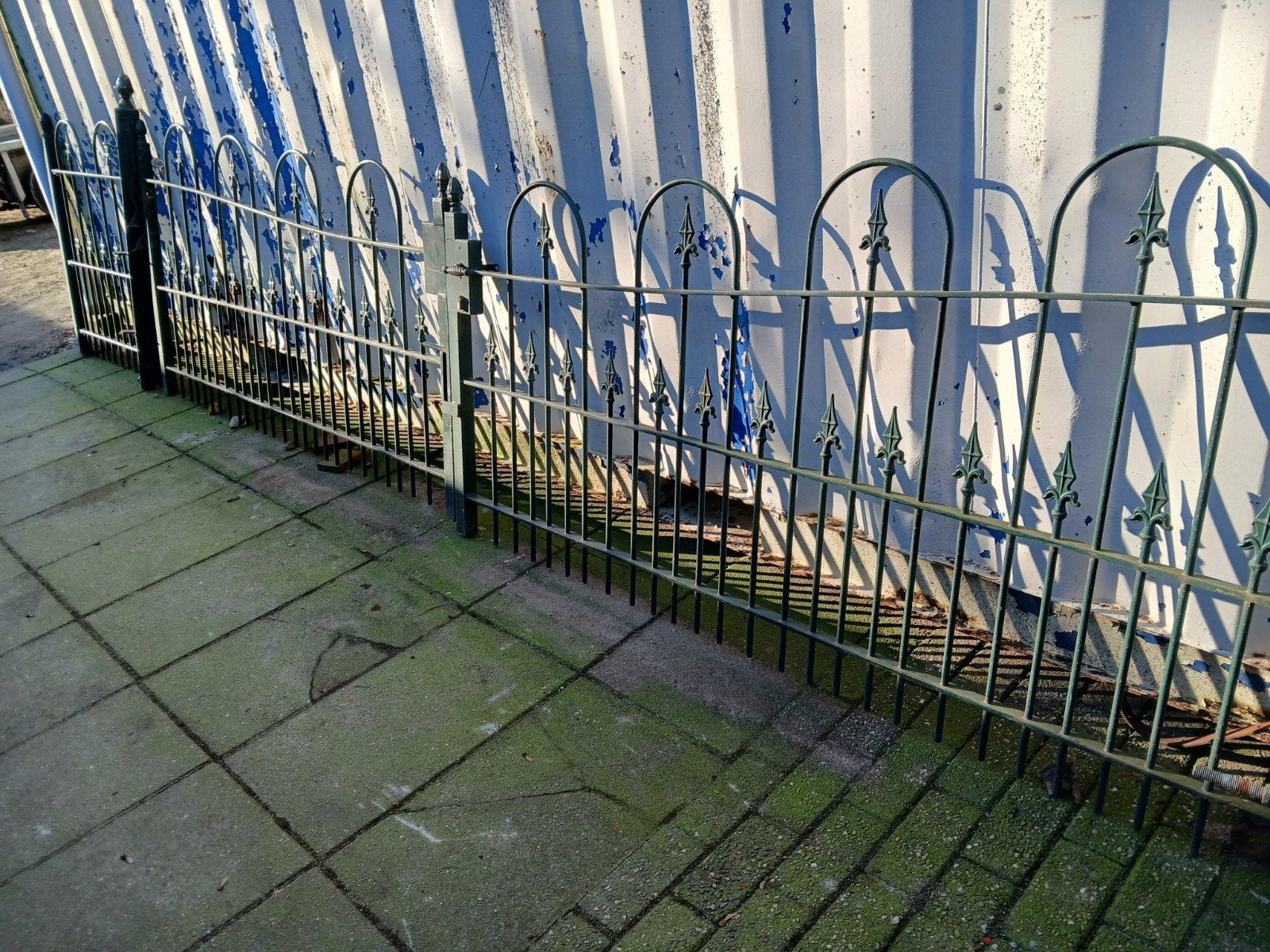 Inrijpoort met hekwerk, Tuin en Terras, Tuinhekken en Hekwerk, Ophalen, Gebruikt, IJzer, Sierhekwerk