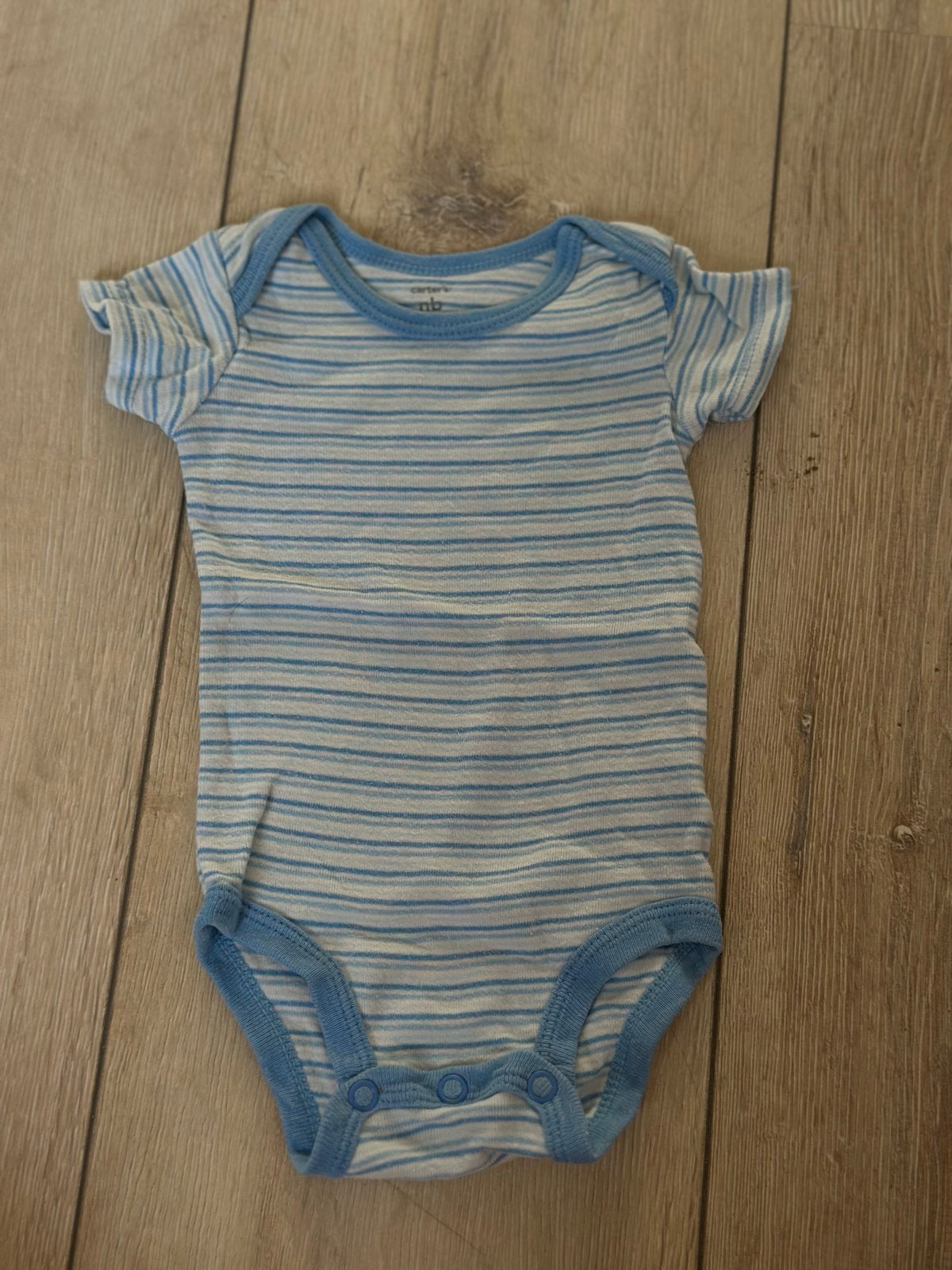 Carter's gestreept rompertje blauw wit maat 50 / NB, Ophalen, Gebruikt, Jongetje of Meisje, Pakje