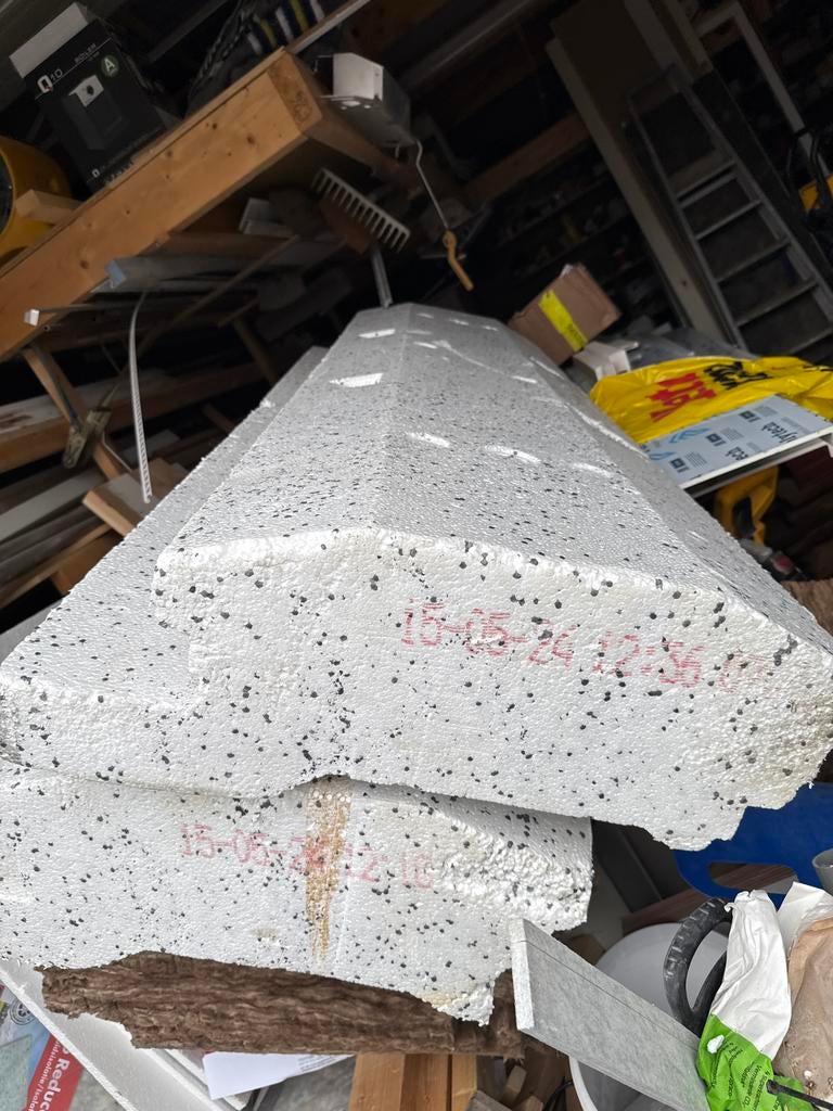 Isolatieplaten piepschuim, Doe-het-zelf en Verbouw, Isolatie en Afdichting, Ophalen, Gebruikt, Minder dan 5 m², Muurisolatie