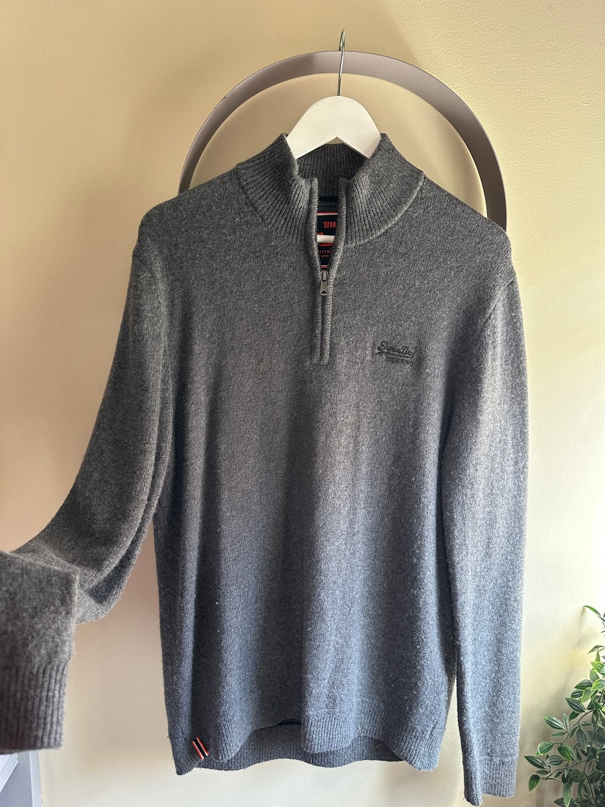 Superdry schipperstrui heren, Kleding | Heren, Ophalen of Verzenden, Gedragen, Maat 52/54 (L), Grijs