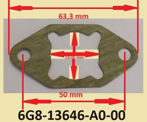 Yamaha 6G8-13646-A0-00 Gasket Manifold. € 1,95, Watersport en Boten, Ophalen of Verzenden, Nieuw, Motor en Techniek