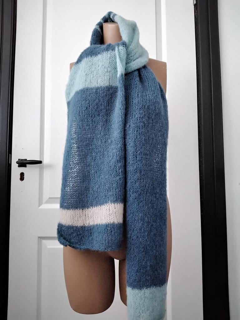 Handgebreide Sjaal Zijde/Alpaca - Nieuw, Kleding | Dames, Made by me, Ophalen of Verzenden, Nieuw, Sjaal