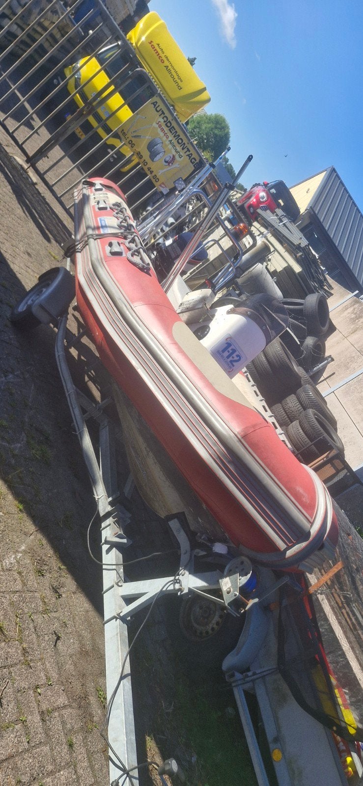 Narwhall rib 450 bij 160 met trailer en motor, Watersport en Boten, Ophalen of Verzenden