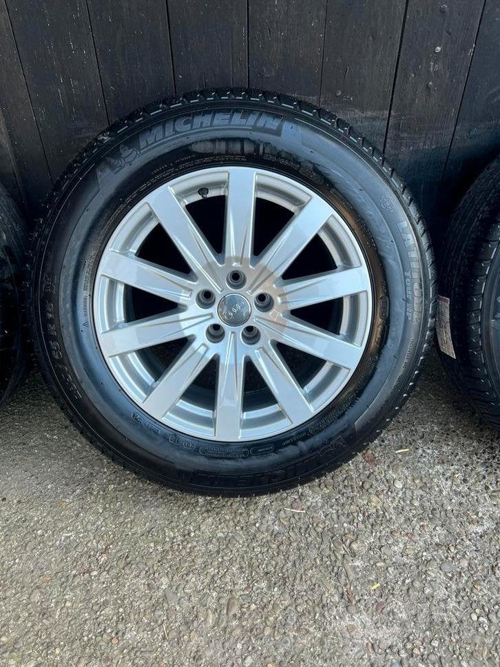 Originele Audi Q7 SQ7 velgen 5x112 18? Michelin 6mm zomerset, Niet ingevuld, 18 inch, Gebruikt, Banden en Velgen