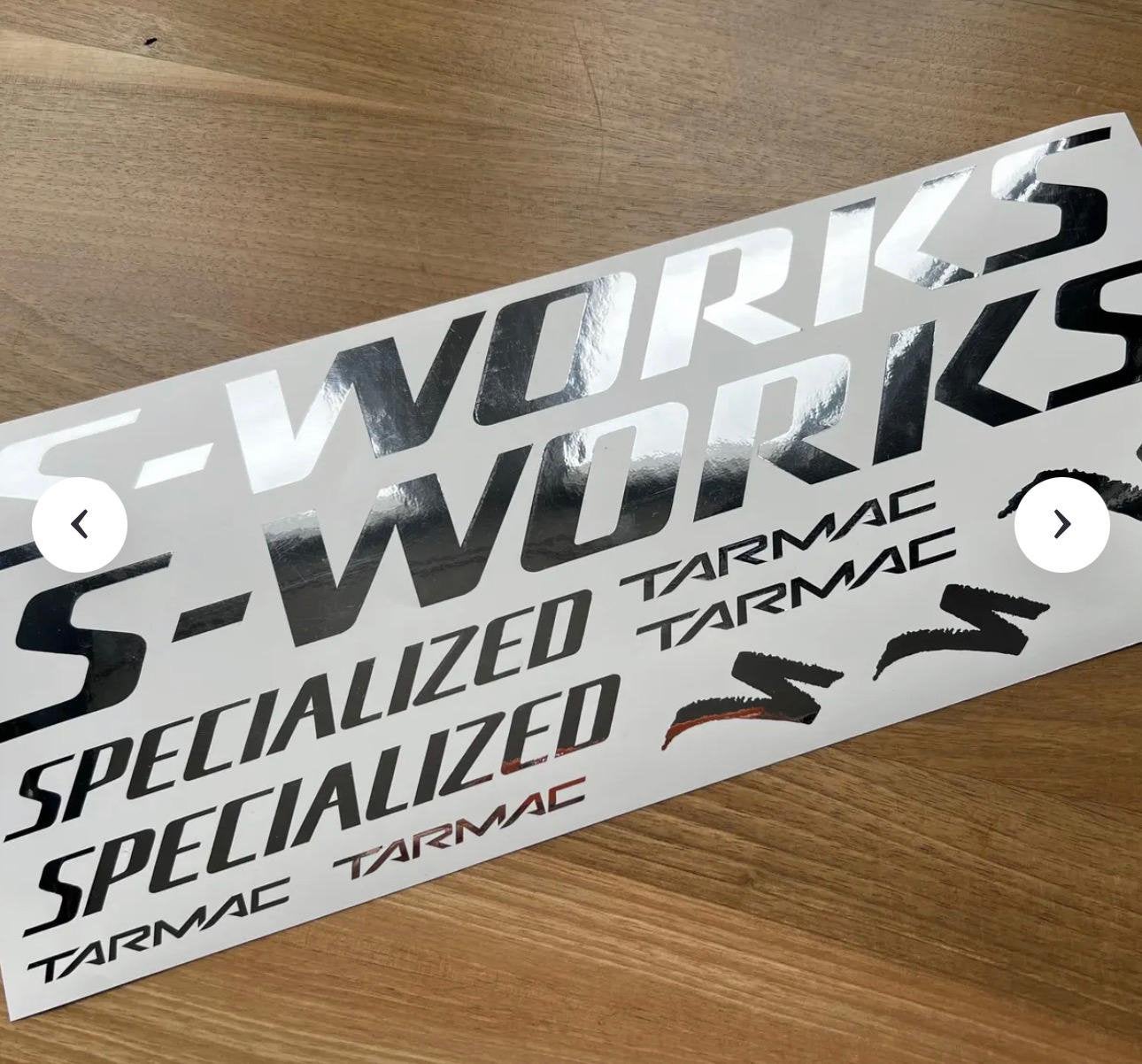 Specialized S-WORKS Tarmac SL8 decals/stickerset chrome, Fietsen en Brommers, Fietsen | Racefietsen, Overige merken, Carbon, Nieuw