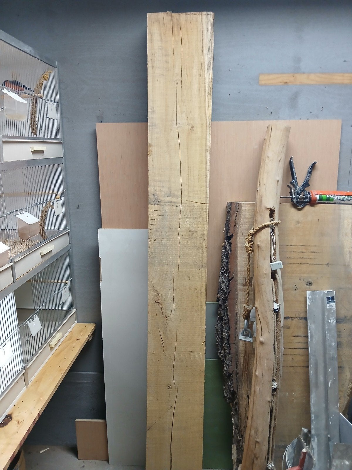 Eiken balken te koop, Doe-het-zelf en Verbouw, Hout en Planken, Ophalen, Eiken, Balk, 50 mm of meer