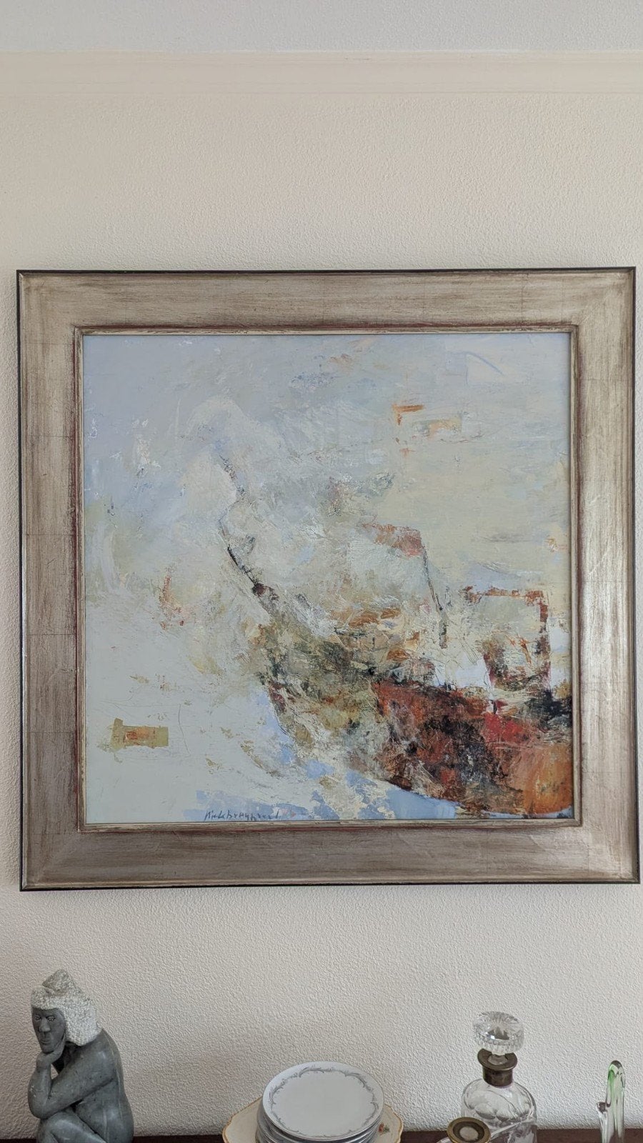Olieverf schilderij van Niek Bruynzeel, Antiek en Kunst, Ophalen, Gelakt/vernis, Acrylverf, Landschap