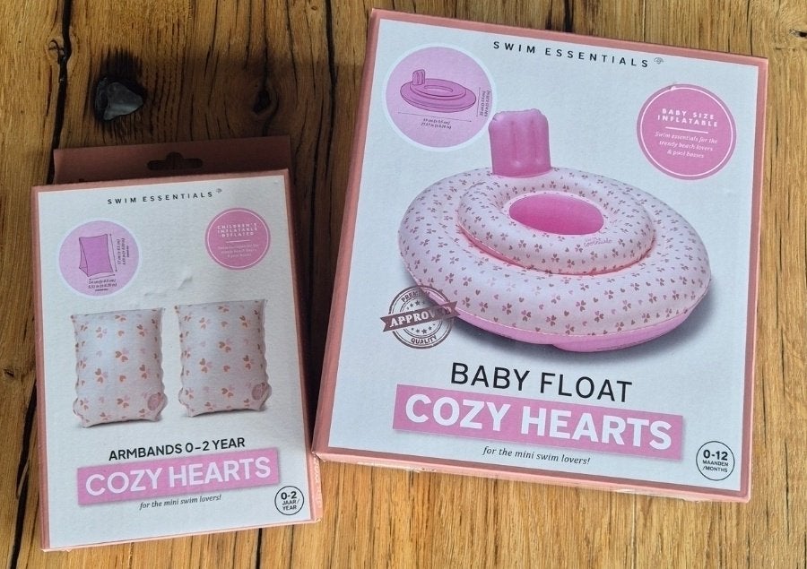 Baby float 0-12 maanden incl. zwembandjes 0-2 jaar Hartjes, Verzenden, Nieuw