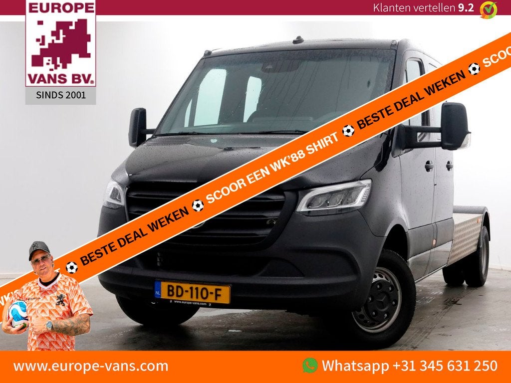 Mercedes-Benz Sprinter 519 CDI 190pk D.C BE/C1E-Trekker Trek, Auto's, Achterwielaandrijving, Euro 6, 190 pk, Zwart
