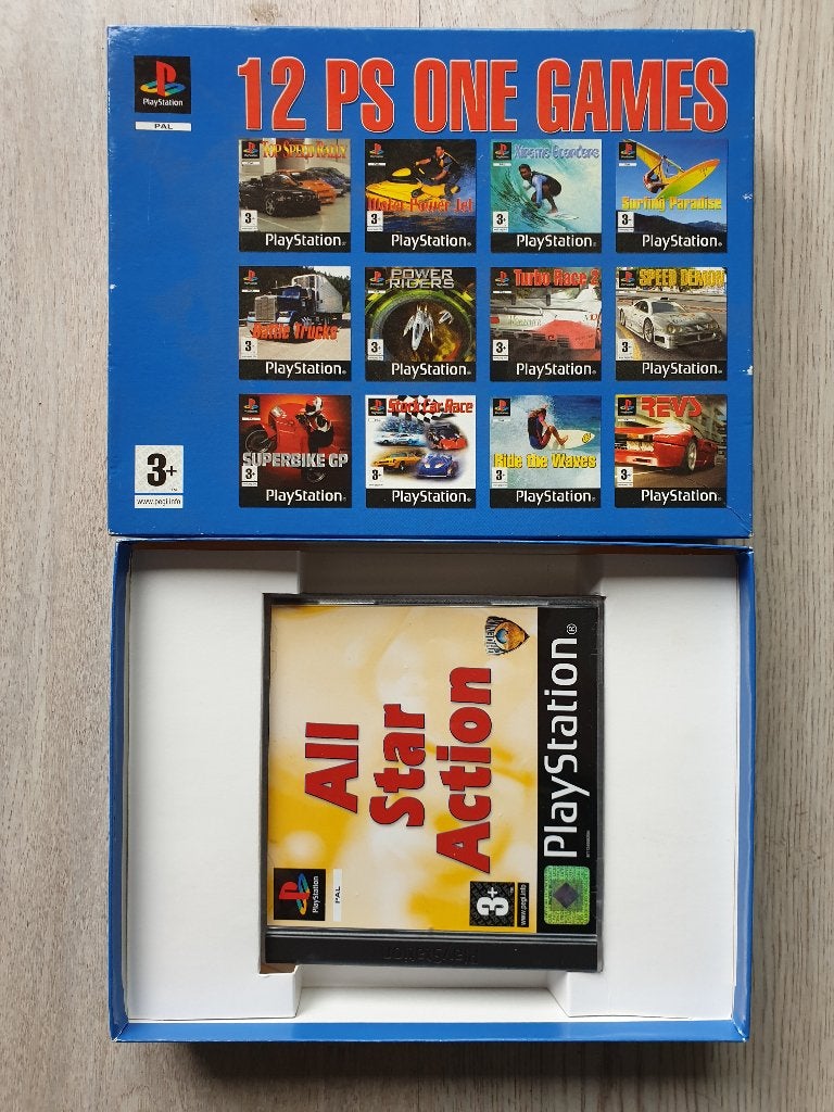 ALL STAR ACTION big box, Spelcomputers en Games, Gebruikt, 1 speler, Racen en Vliegen, Ophalen of Verzenden