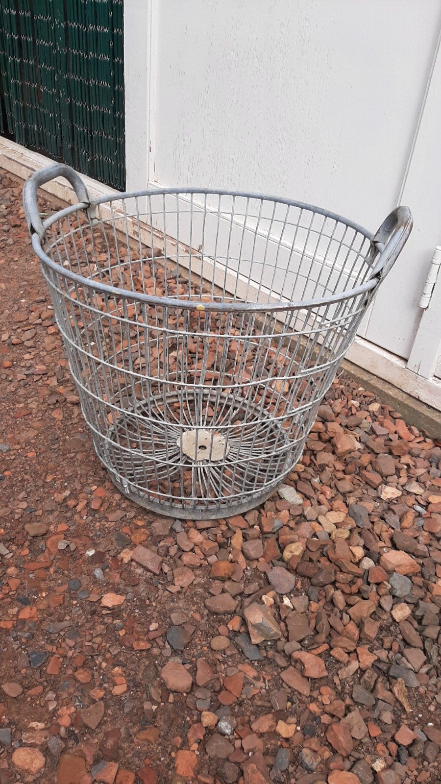Brocante aardappelmand.zink, Ophalen