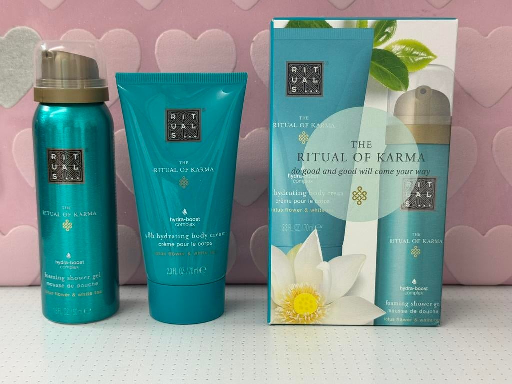 rituals of karma 50ml foming shower gel + 70ml body cream, Ophalen of Verzenden, Nieuw, Bad & Douche