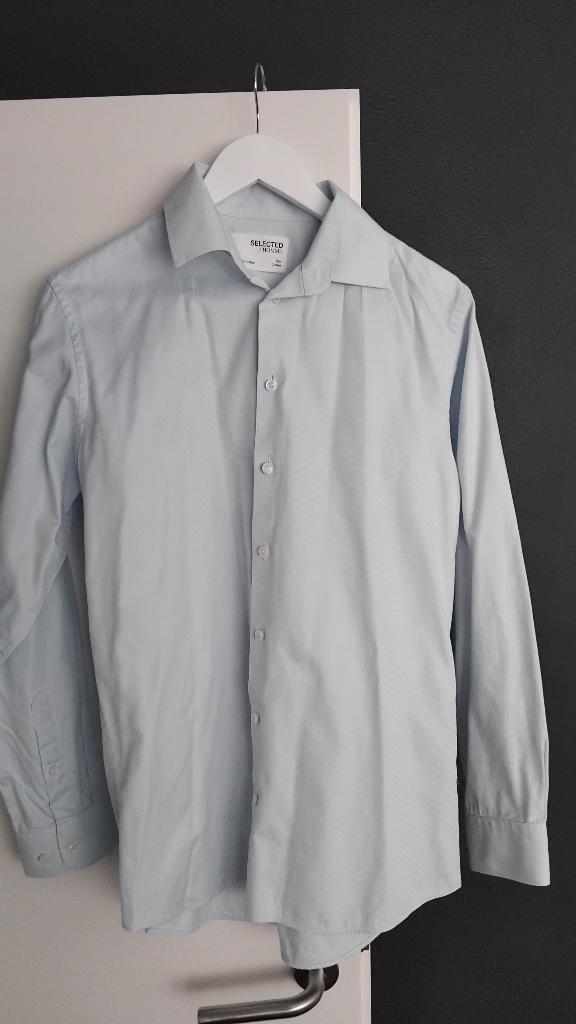 ** Zo goed als nieuw!  nette heren overhemd : Selected Homme, Blauw, Zo goed als nieuw, Selected Homme, Halswijdte 39/40 (M)