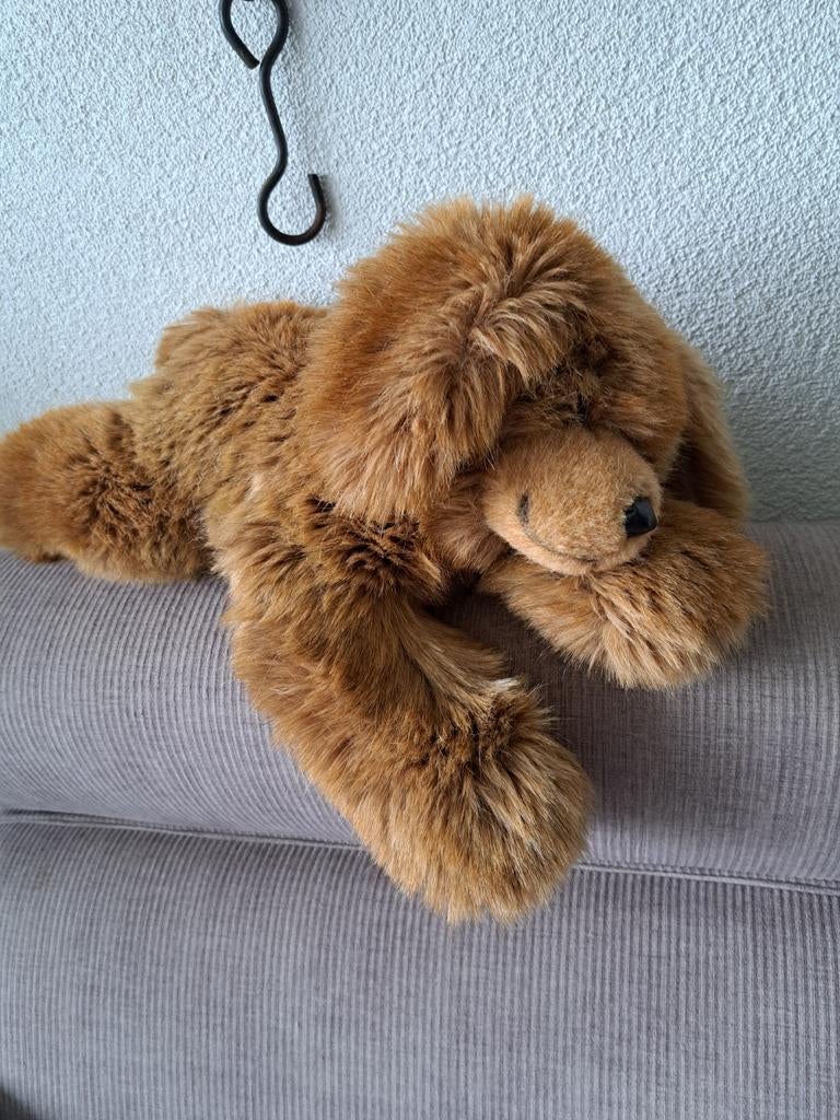 Steiff hond molly Barry jaren 80. 45 cm, Ophalen of Verzenden, Zo goed als nieuw, Stoffen beer, Steiff