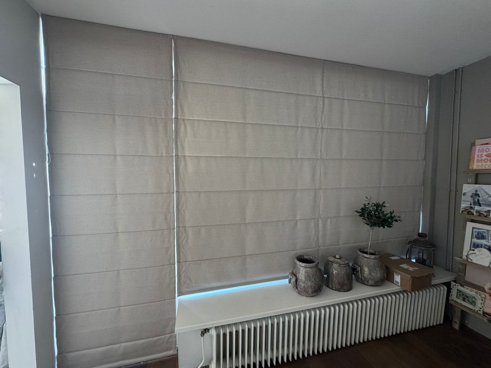 Beige verduisterende Vouwgordijnen Karwei, Ophalen, Overige materialen, Verduisterend, Beige