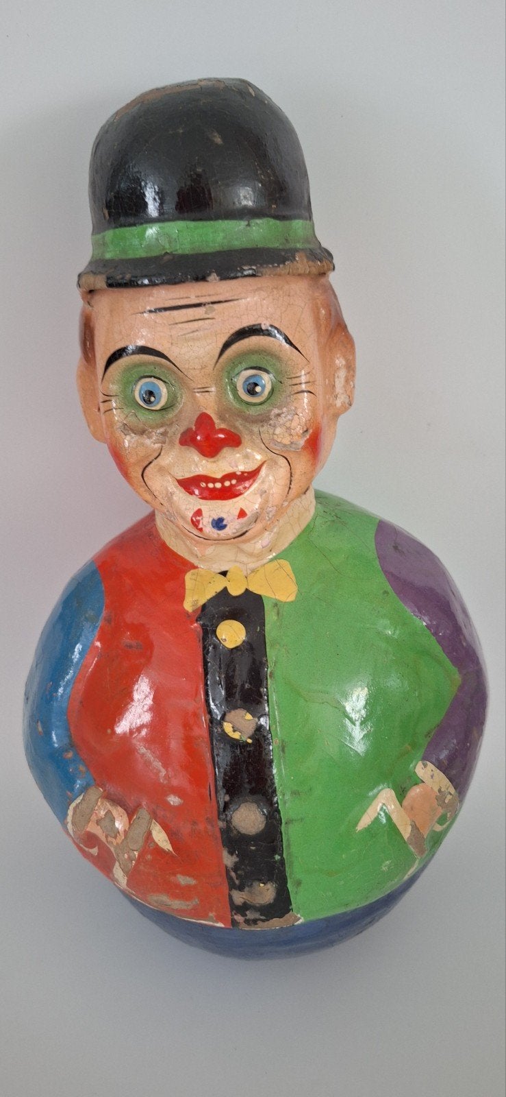 Prachtige grote Schoenhut Roly Poly clown, Antiek en Kunst, Antiek | Speelgoed, Ophalen of Verzenden