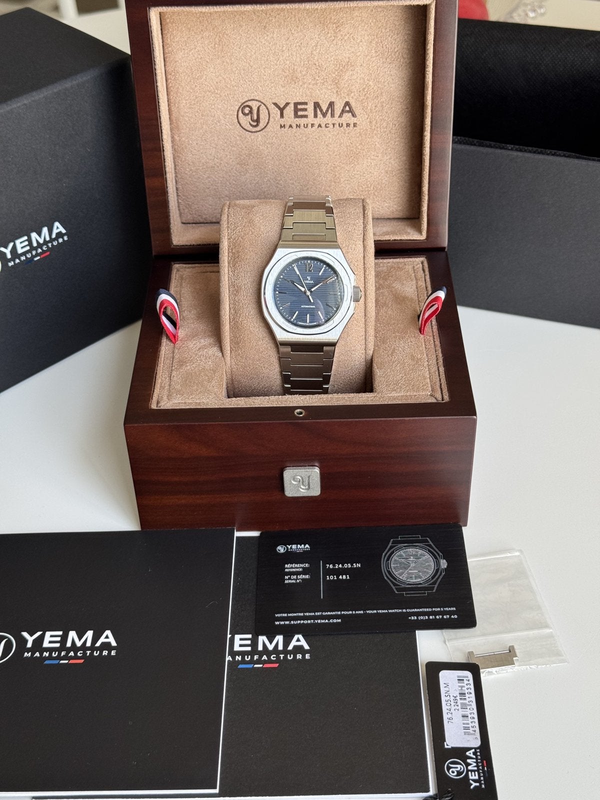 Yema Wristmaster Slim - CMM.20 Micro rotor - Full set - LNIB, Sieraden, Tassen en Uiterlijk, Horloges | Heren, Staal, Staal, Polshorloge