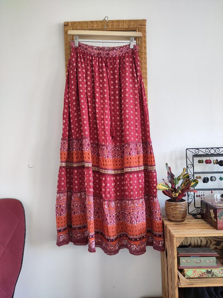 Lange kleurrijke rok - zomerrok - maat M, Maat 38/40 (M), Superdry, Ophalen of Verzenden, Zo goed als nieuw