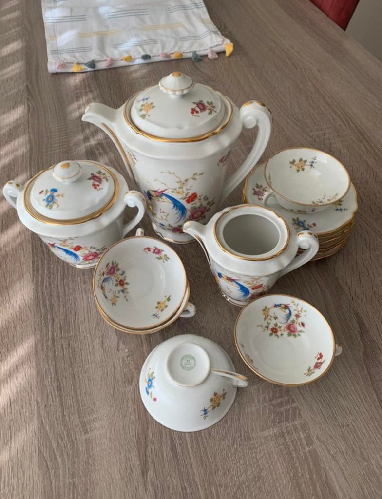 Limoges France Koffie/Thee Set, Antiek en Kunst, Antiek | Servies compleet, Ophalen of Verzenden
