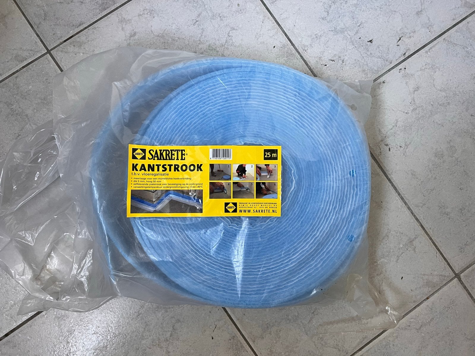 Nieuwe Sakrete Kantstrook 25m - Ideaal voor isolatie, Overige materialen, Nieuw, 15 m² of meer, Vloerisolatie