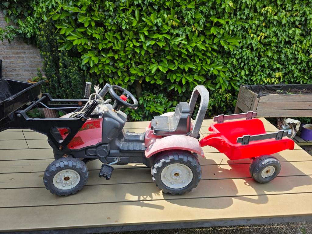 Buiten speelgoed tractor met laadbak en shovel, Ophalen, Gebruikt, Overige merken