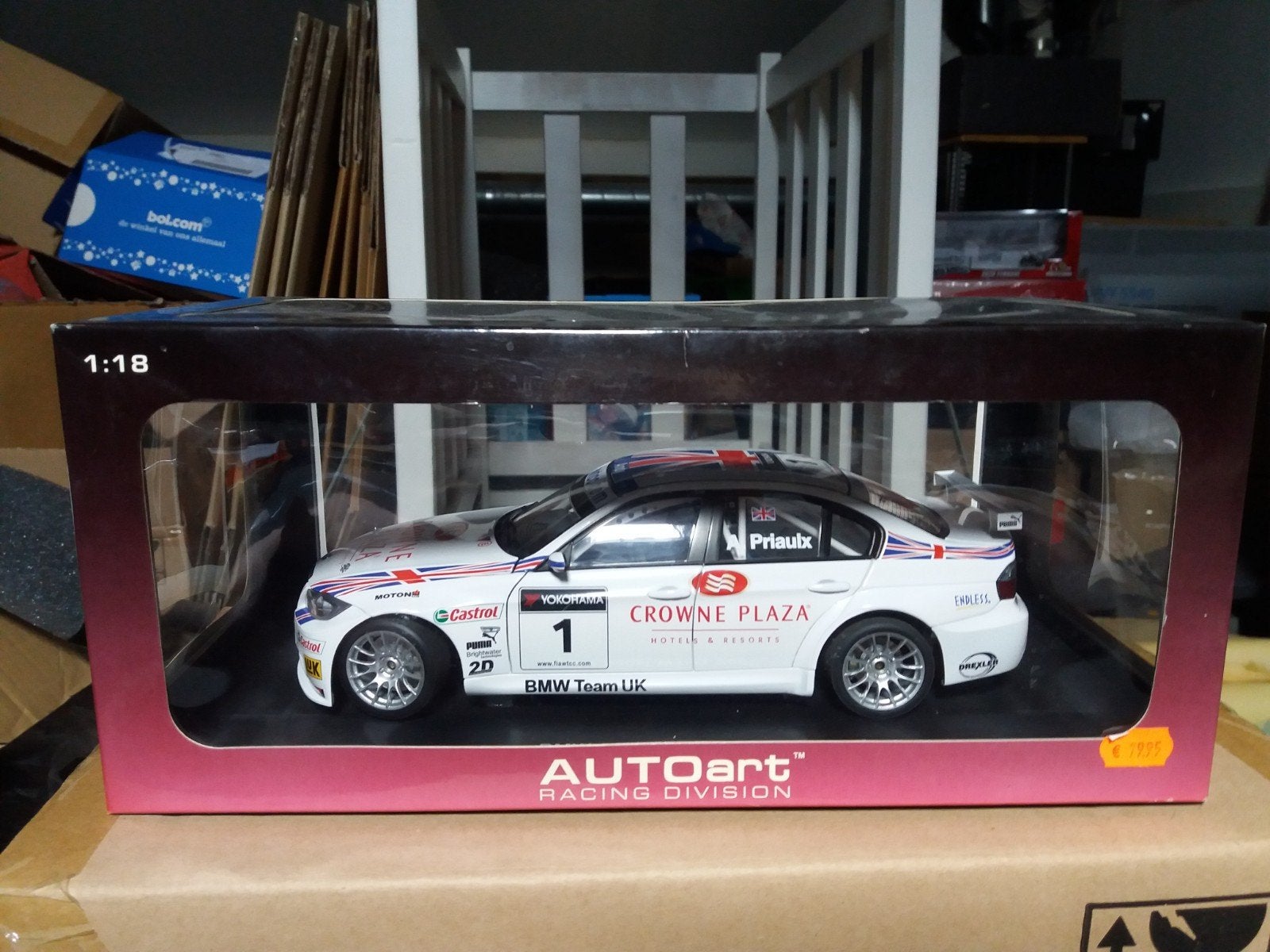 Autoart 1/18 Bmw 320SI WTCC NR1 2007, Ophalen of Verzenden, Nieuw, Auto, Autoart