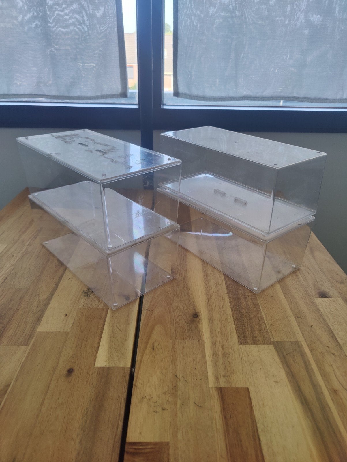 4 vitrines 1:18 auto display cases, Ophalen, Gebruikt, Overige typen, Overige merken