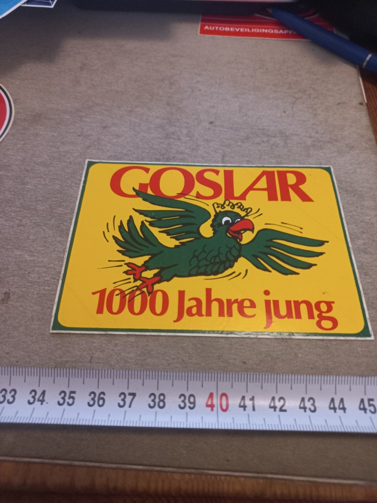 Vintage Goslar 1000 Jahre Jung Sticker, Ophalen of Verzenden
