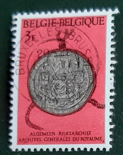 Belg jaar 1966 cob nr 1377 ronde stempel, Verzenden, Gestempeld, Gestempeld