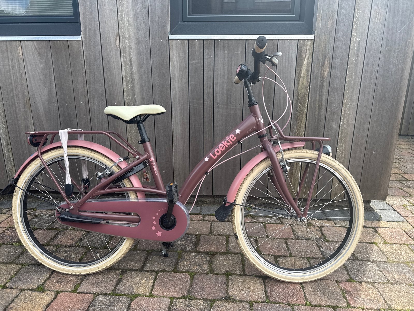 Loekie Prinses 22 inch kinderfiets - 3 versnellingen, Fietsen en Brommers, Ophalen, Terugtraprem, 22 inch, Gebruikt