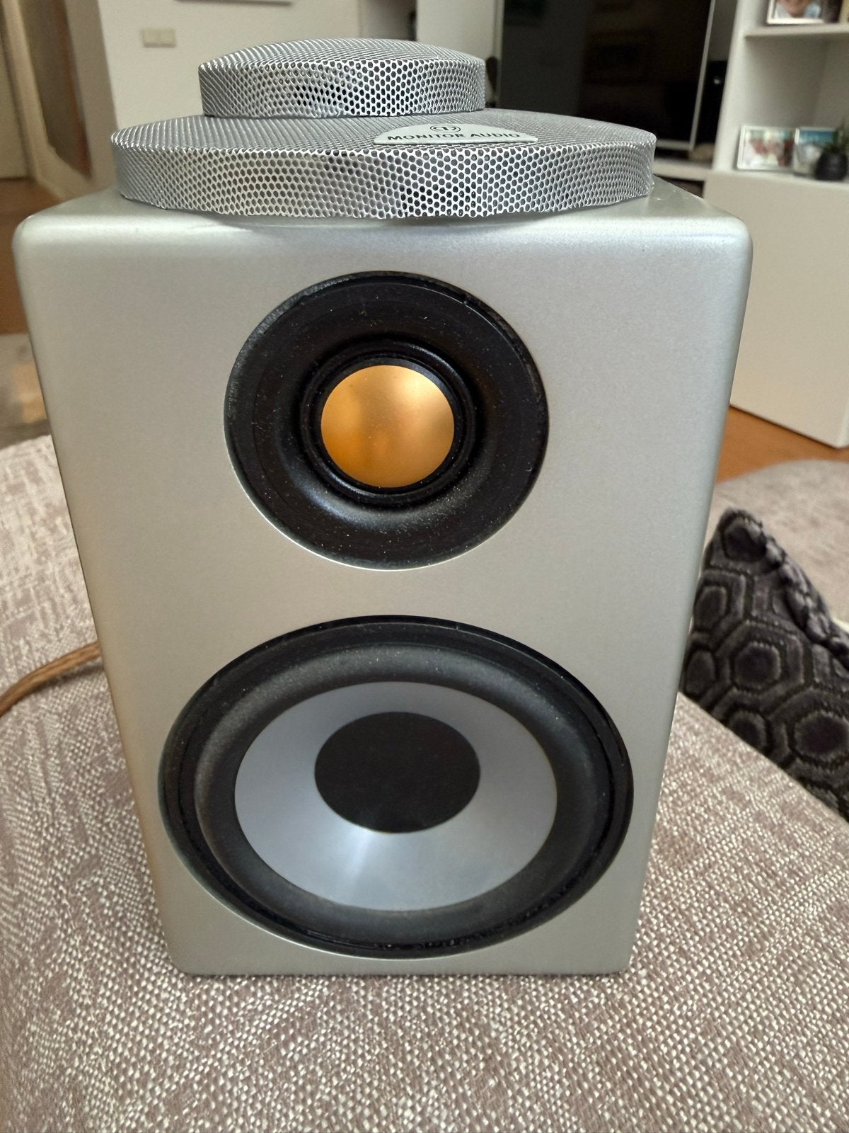 Monitor Audio Radius 90 & Bronze B1 speakers, Gebruikt, Inclusief kabels, Ophalen of Verzenden, Monitor Audio