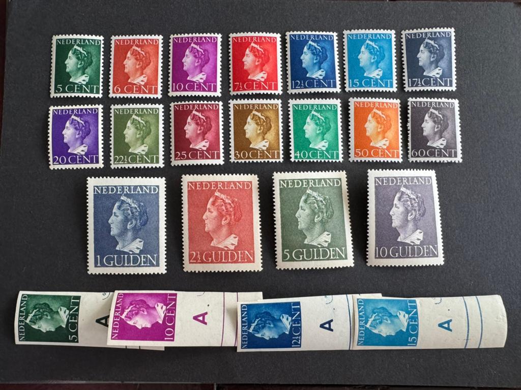 1940-1947 Kon Wilh Konijnenburg NVPH nr 332-349 postfris, Postzegels en Munten, Postzegels | Nederland, Verzenden, Na 1940, Postfris