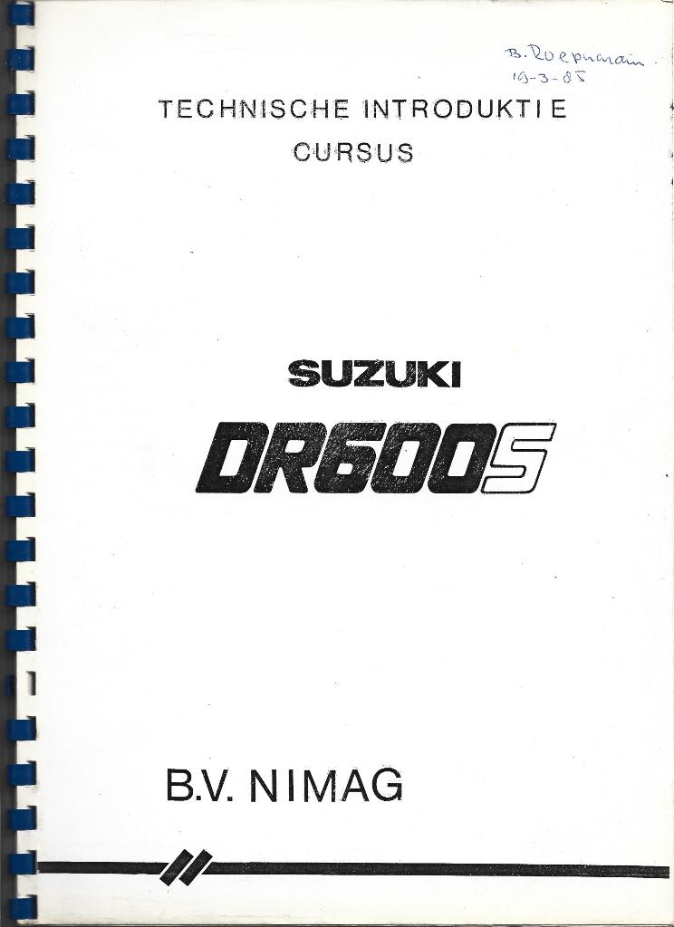 Suzuki DR600 S technische introductie (5752z), Ophalen of Verzenden, Suzuki
