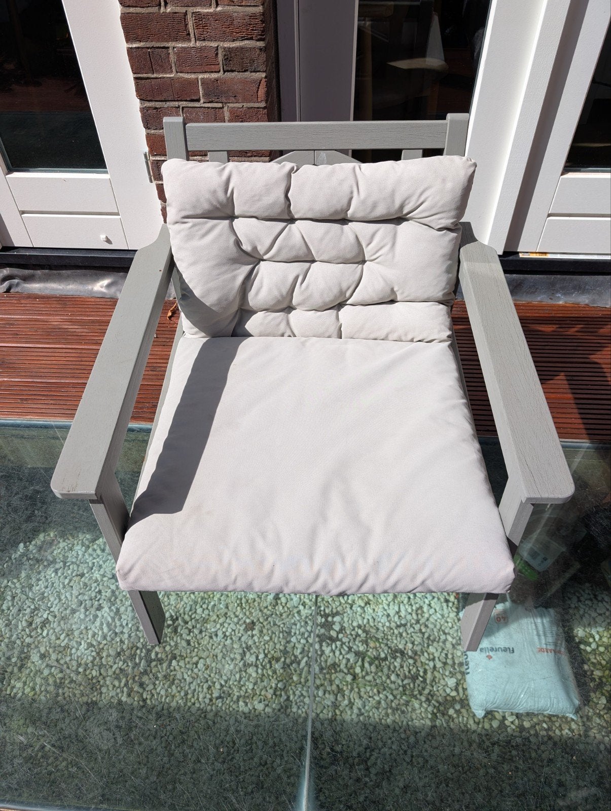 Ikea BONDHOLMEN loungeset: fauteuil, Tuin en Terras, Ophalen, Gebruikt, 3 zitplaatsen, Loungeset