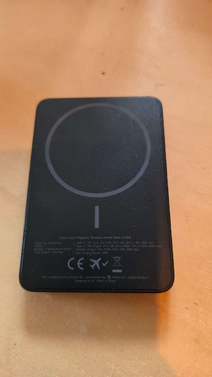 Xtorm Go2 Magnetische Draadloze Power Bank 5.000 mAh, Verzenden, Zo goed als nieuw, Xtorm