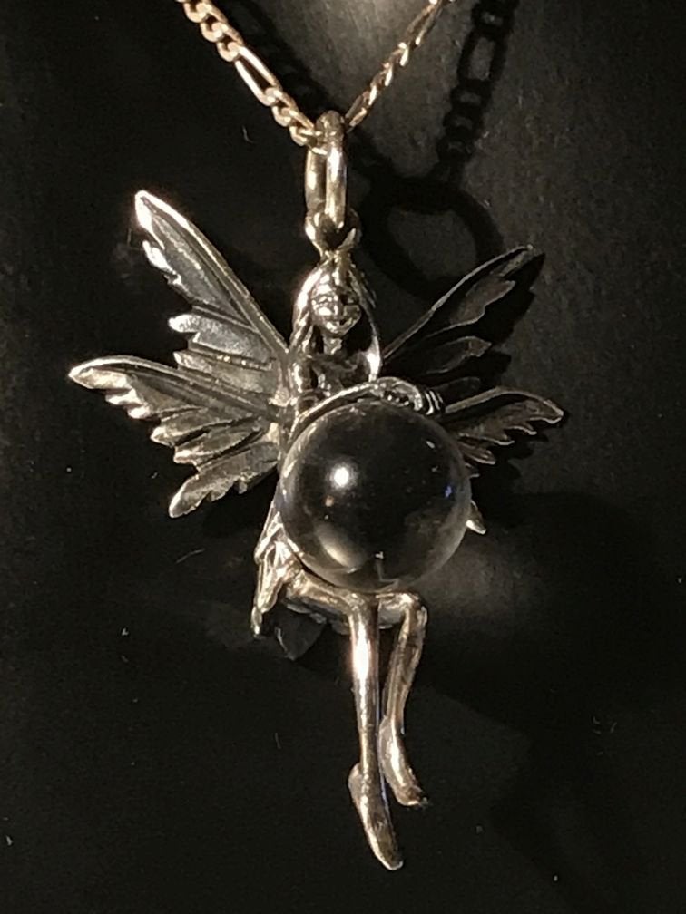 Zilveren figaro schakelketting met elf hanger, Ophalen of Verzenden, Zo goed als nieuw, Nvt, Nvt