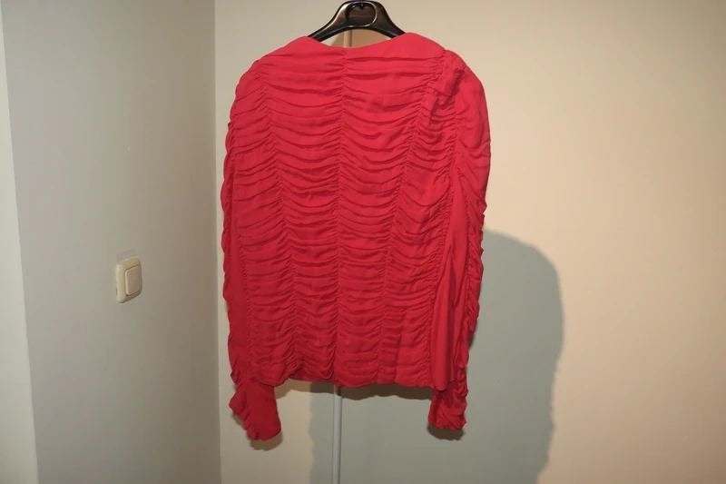 Rena Lange nieuw vest fucia roze vest zijde gesmockt M, Kleding | Dames, Truien en Vesten, Maat 38/40 (M), Verzenden, Roze, Nieuw