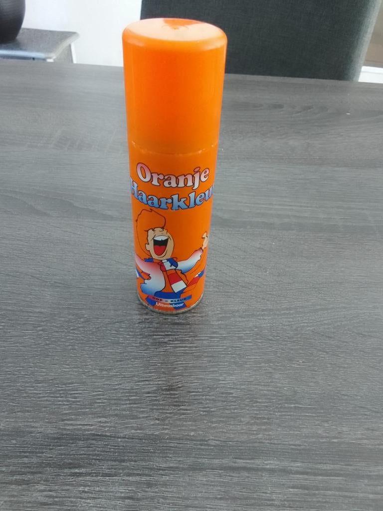 Oranje haarspray - Uitwasbare haarkleur voor feestjes, Ophalen, Zo goed als nieuw, Gel, Wax, Haarlak of Mousse