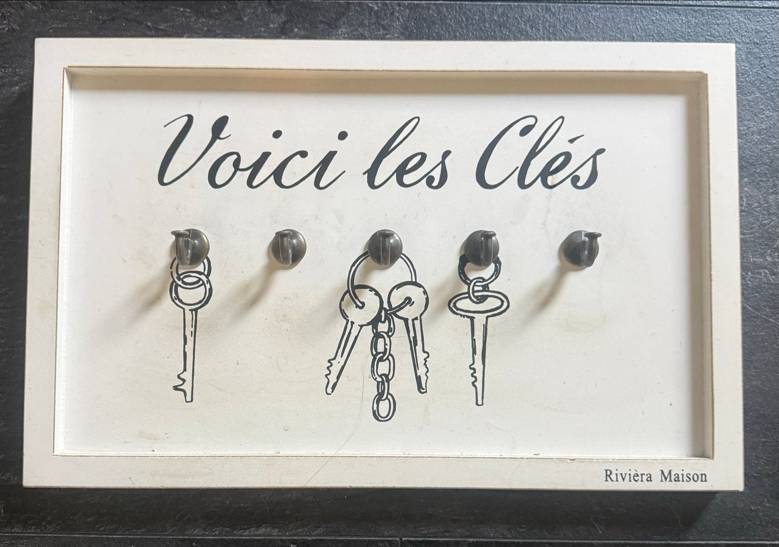 Riviera Maison sleutelrekje "Voici les Clés", Huis en Inrichting, Hout, Gebruikt, Ophalen of Verzenden, Landelijk