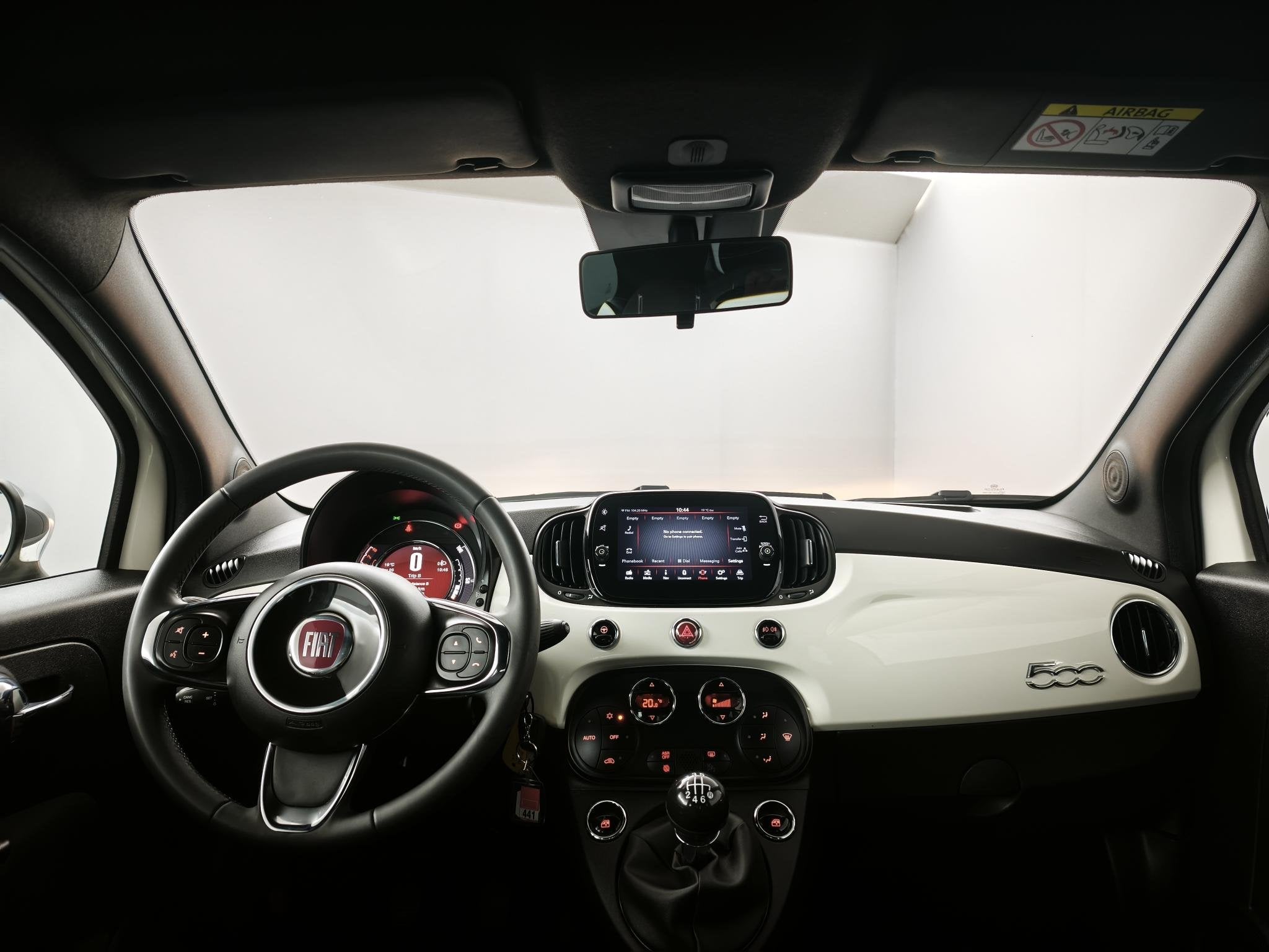 Fiat 500 1.0 Hybrid | Navigatie | Parkeersensoren | Climate, Auto's, Voorwielaandrijving, Stof, Gebruikt, Euro 6